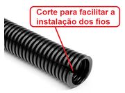 Tubo / Espaguete Corrugado 15,8mm - 5/8" - Para Fios / Chicotes (Conduítes) - 11237