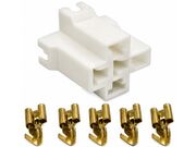Conector Kit para Rele 5 Vias Fêmea Com Terminal 6,3mm - Porta Reles Sem Fios