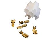 Conector Kit 5 Vias Fêmea Com Terminal 6,3mm - Para Reles - 4233