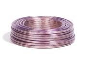 Fio Duplo Para Som Automotivo 2,5mm / 2X12 Bicolor Cristal / Roxo - Rolo com 100 Metros