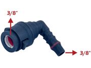 Conector 3/8"X3/8" Femea 90° VW, Toyota, Honda
