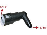 Conector Bartolomeu / Quick Universal Bico 5mm (5/16" X 5/16") 90º/em L - Fino/Fino - QC-003