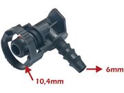 Conector Fechamento Flauta Renault Twingo, Kangoo, Megane - 6X5