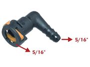 Conector Quick Universal 5mm(5/16X5/16) 90º 4A