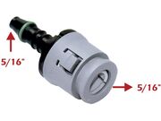 Conector Tubo Flauta Fiat 5/16 X 5/16 Reto - Cinza