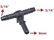 Conexão / Adaptador 5/16" X 5/16" X 5/16" Em "T"