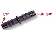 Conexão / Adaptador Reto 3/8" X 3/8"(9,5mm) Curto (4,5cm) - 2 Bicos Corrugado - Emenda