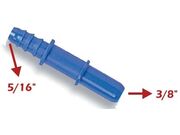 Conexão / Adaptador Reto 3/8" X 5/16" 1 Bico Liso / 1 Bico Corrugado - Emenda Azul